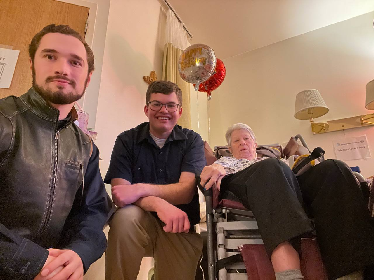 Visiting the elderly in nursing homes, and saying the rosary with them.